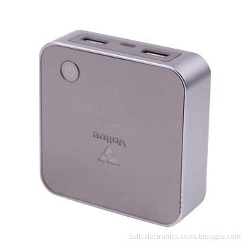 7800mAh Customizable luminous logo power bank for tablet PC, smartphone